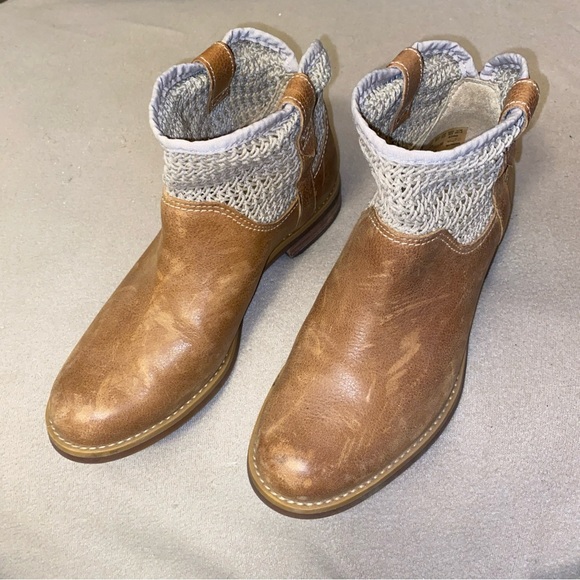 Timberland women’s leather anti fatigue ankle bootie bootbooties boot brown - Picture 3 of 13